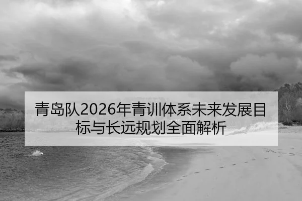 青岛队2026年青训体系未来发展目标与长远规划全面解析